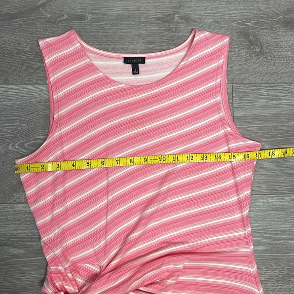 NWOT Talbots Stripe Side Tie Midi Sleeveless Shift Dress S - Picture 9 of 16